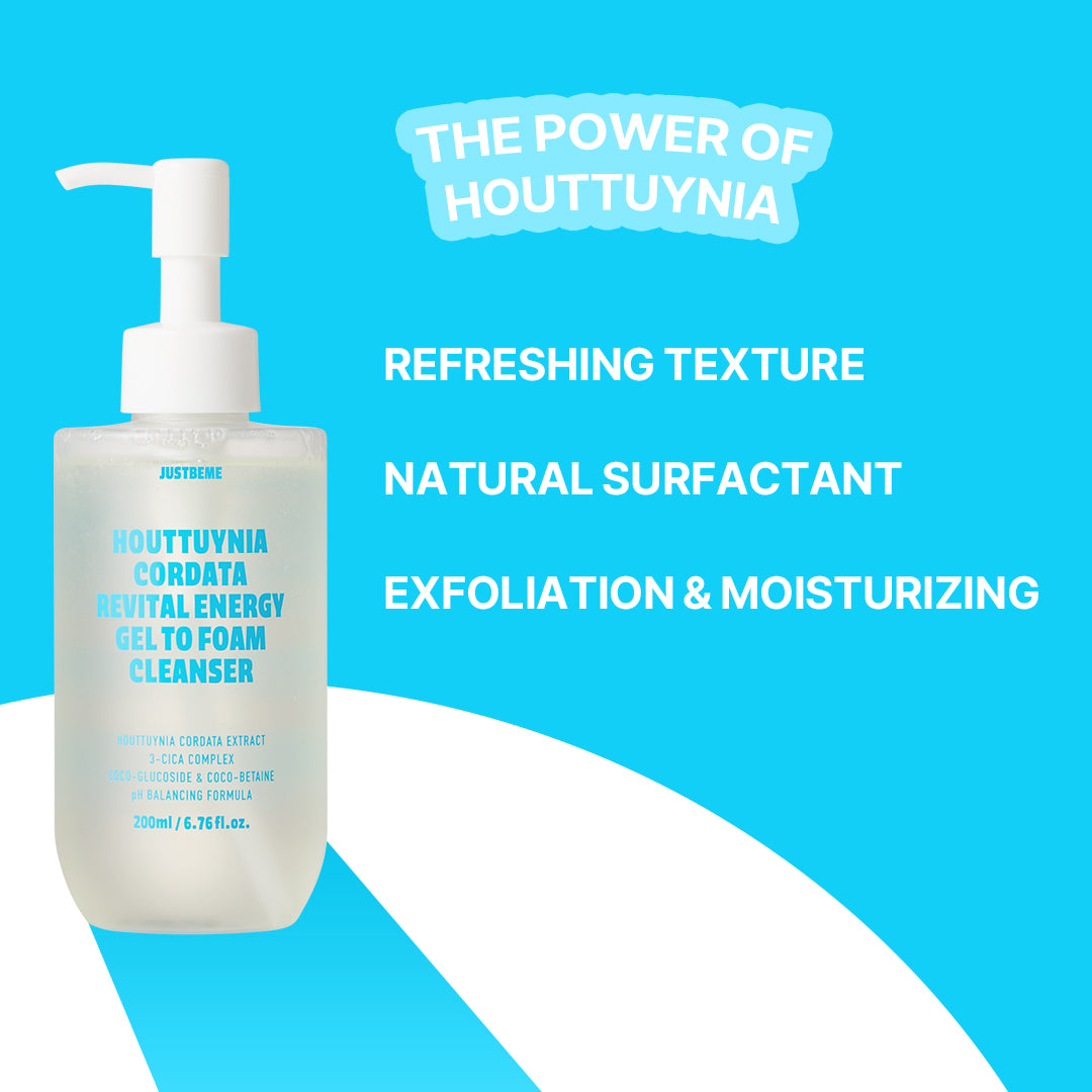 Houttuynia Cordata Revital Energy Gel To Foam Cleanser 200ml